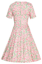 Brenda Pink Floral Short Sleeved Dress