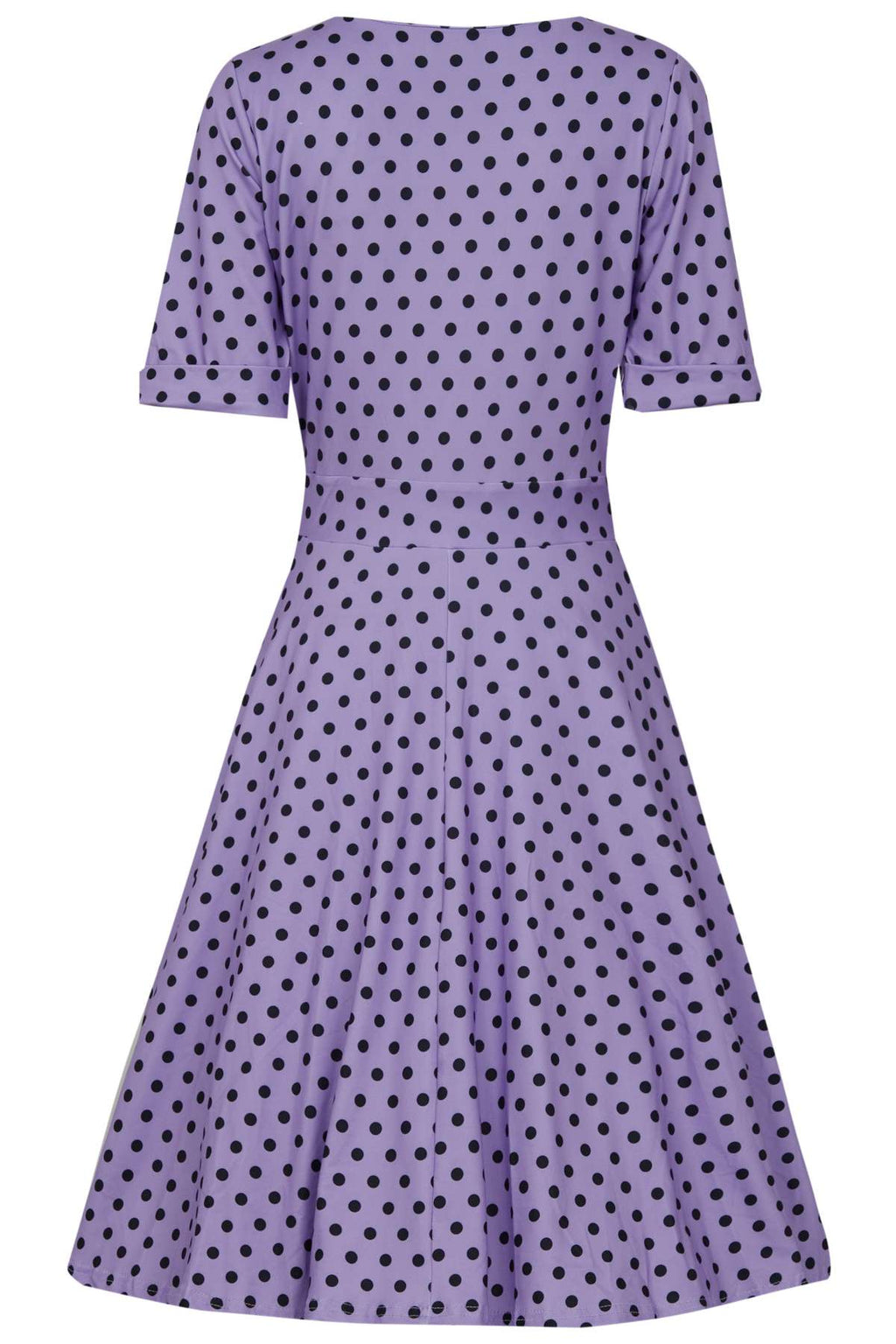 Matilda Lavender Polka Dot Wrap Dress