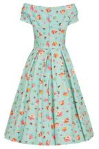 Lily Off Shoulder Dress In Pastel Afternoon Tea Cakes Print