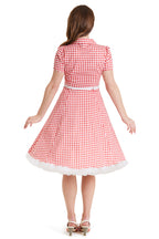Penelope Rockabilly Red Gingham Shirt Dress