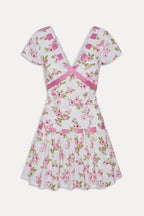 Belladonna Cotton Floral Mini Dress - Rosebush
