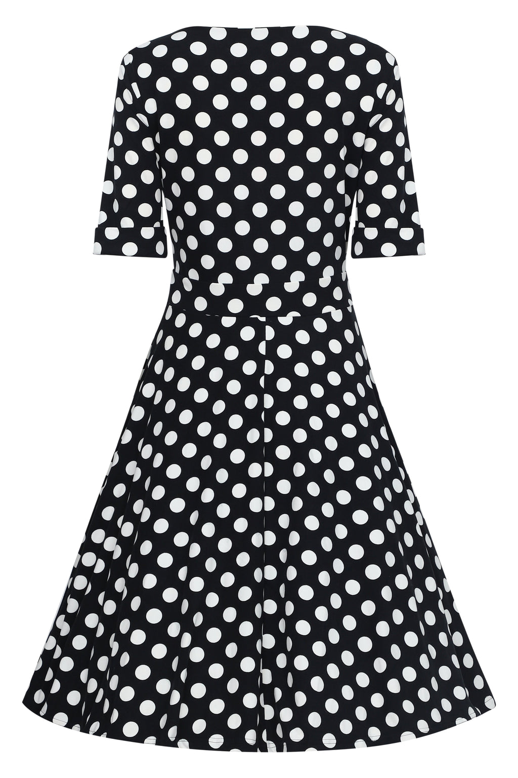 Matilda Black & White Polka Knit Wrap Dress