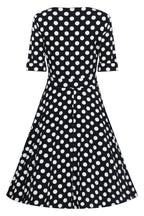 Matilda Black & White Polka Knit Wrap Dress
