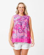 Chilli Short Top in Pink Bubbles