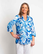 Mossman Top in Blue Swirl
