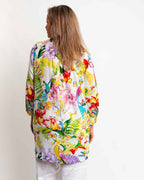 Palm Cove Top in Lime Birds
