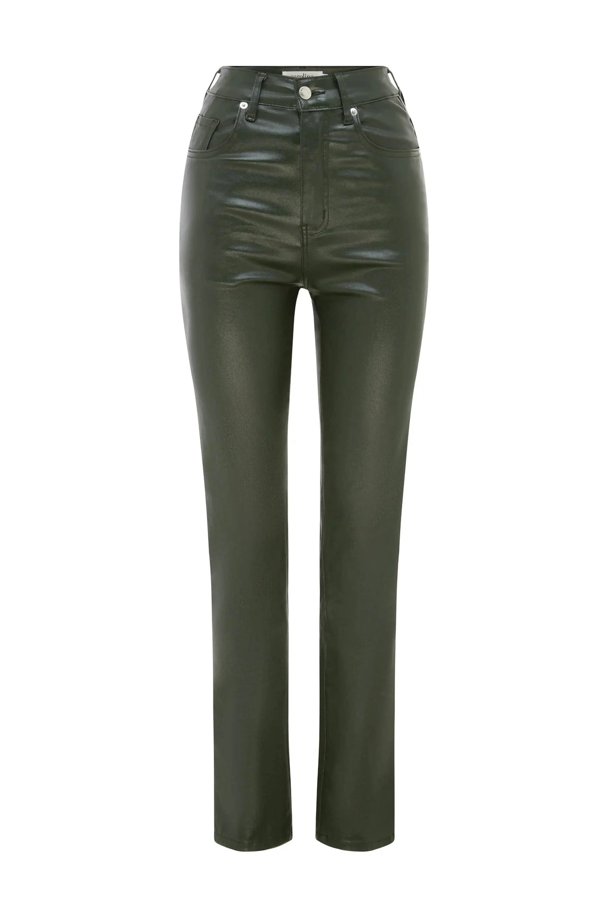 Lucia Metallic Olive Jeans