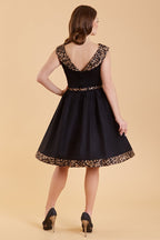 Cindy Retro Dress in Leopard Print