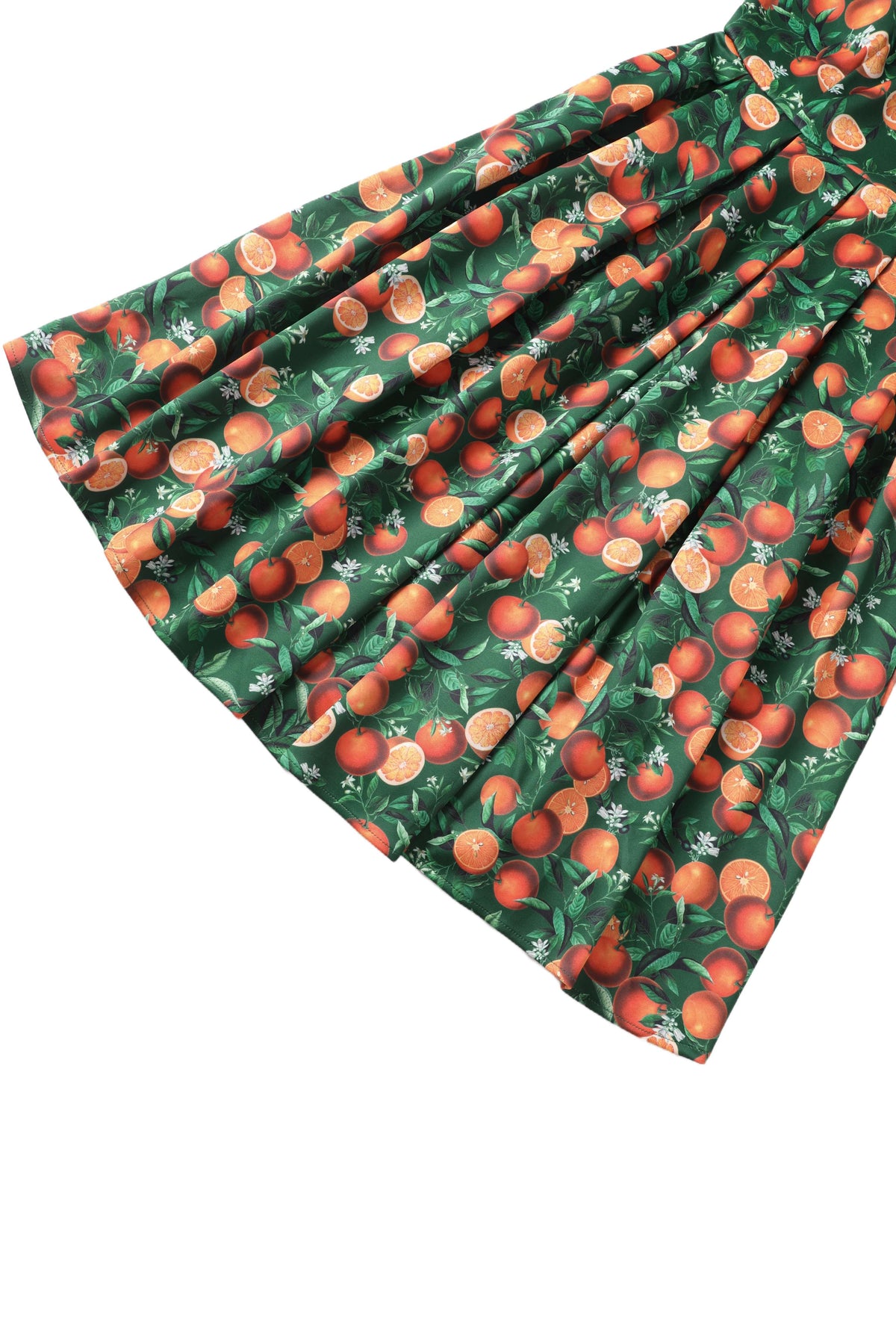 Amanda Orange Flared Dress In Green