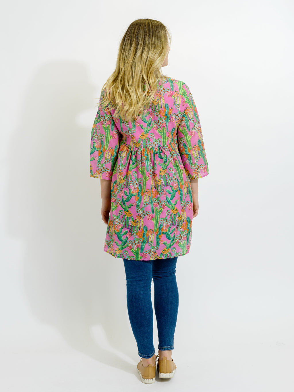 Billinudgel Dress in Pink Cactus