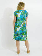Marcoola Dress in Kaleido Lime