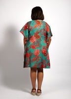 Isabel Kaftan in Teal Pink Coral