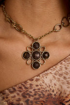 Delphine Gold Pendant Necklace