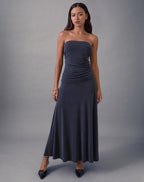 Darmi Maxi Dress in Cupro Granite