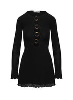 Dejonge Long Sleeve Ring Mini Dress Black Petite