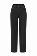 Ellie Straight Leg Coated Jeans Black