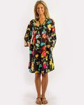 Lucinda Dress in Black Floral