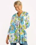 Palm Cove Top in White Floral