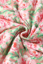 Brenda Pink Floral Short Sleeved Dress