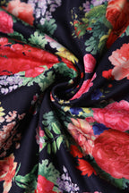 Matilda Navy Blue Midnight Garden Floral Wrap Dress