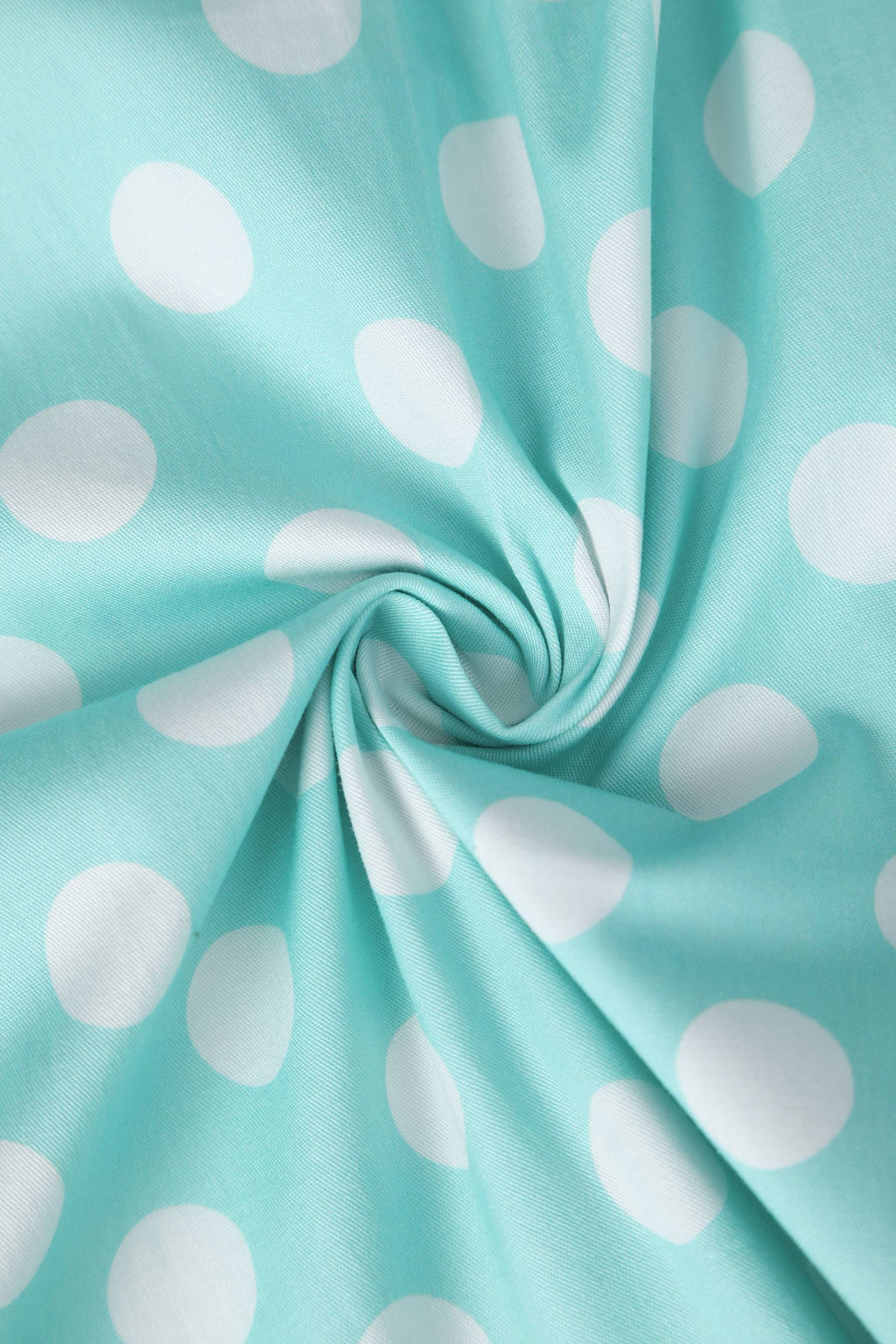 Amanda Polka Dot Flared Dress In Mint Green