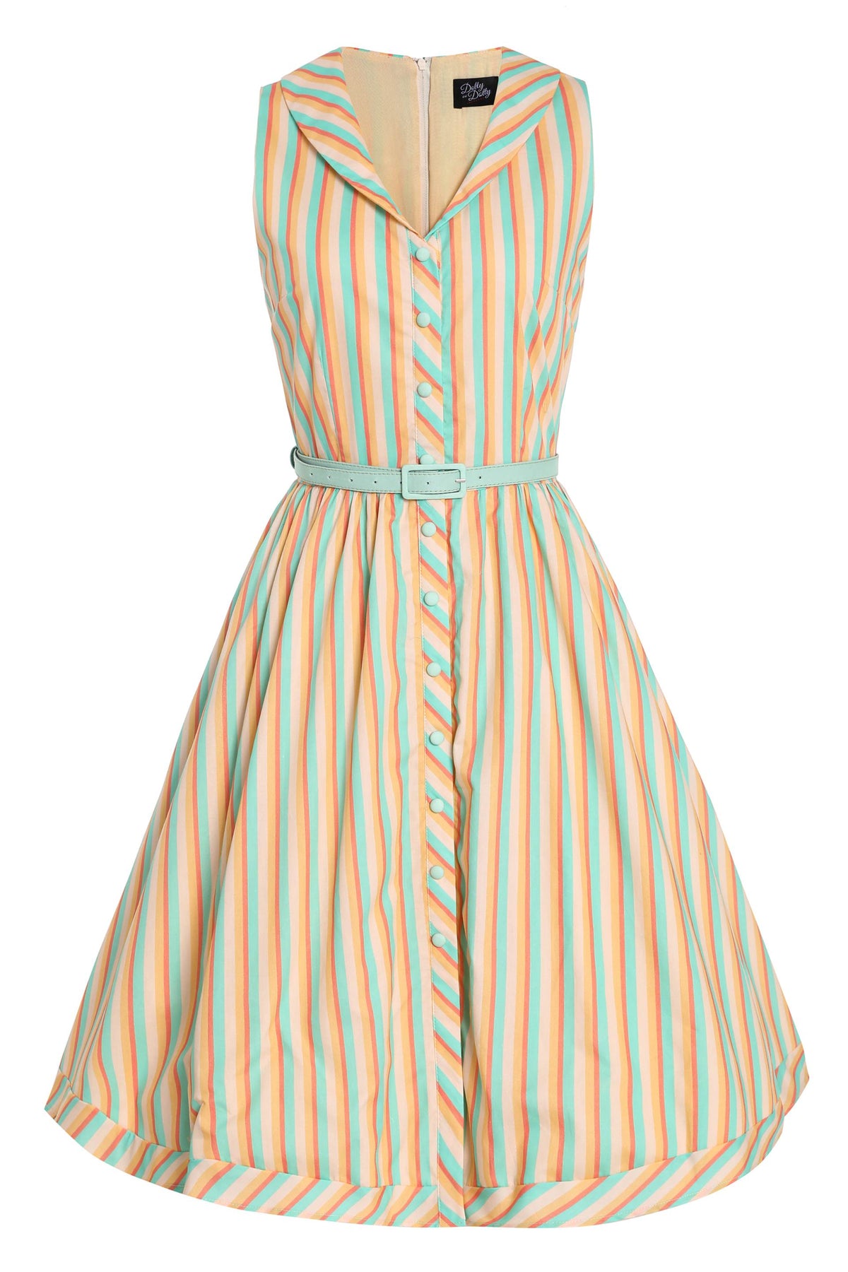 Maverick Yellow Striped Shirt Dress