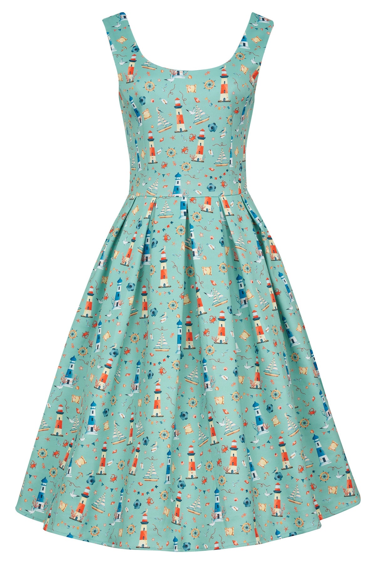 Amanda Nautical Fit and Flare Dress