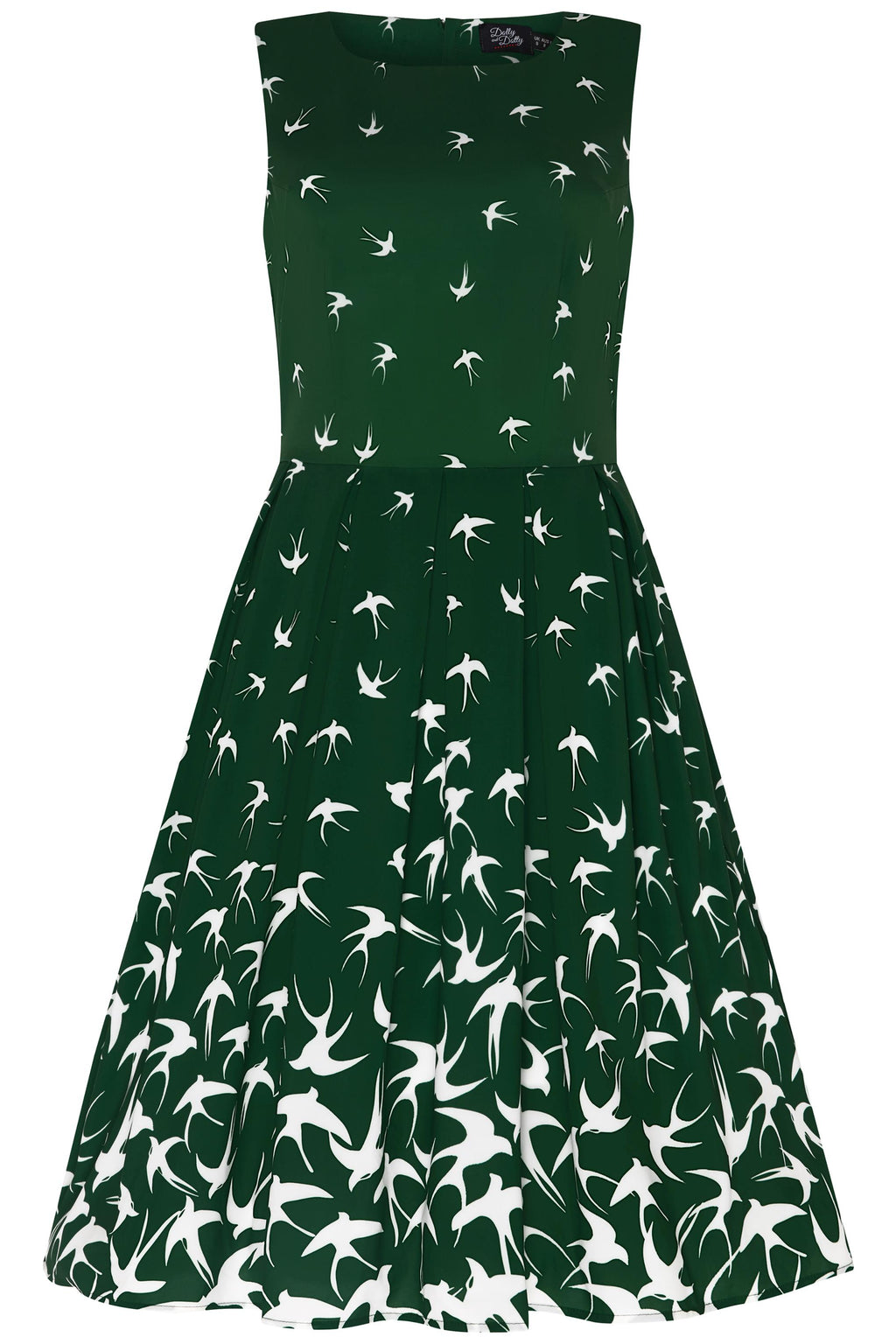 Annie Raising Bird Swing Dress in Green
