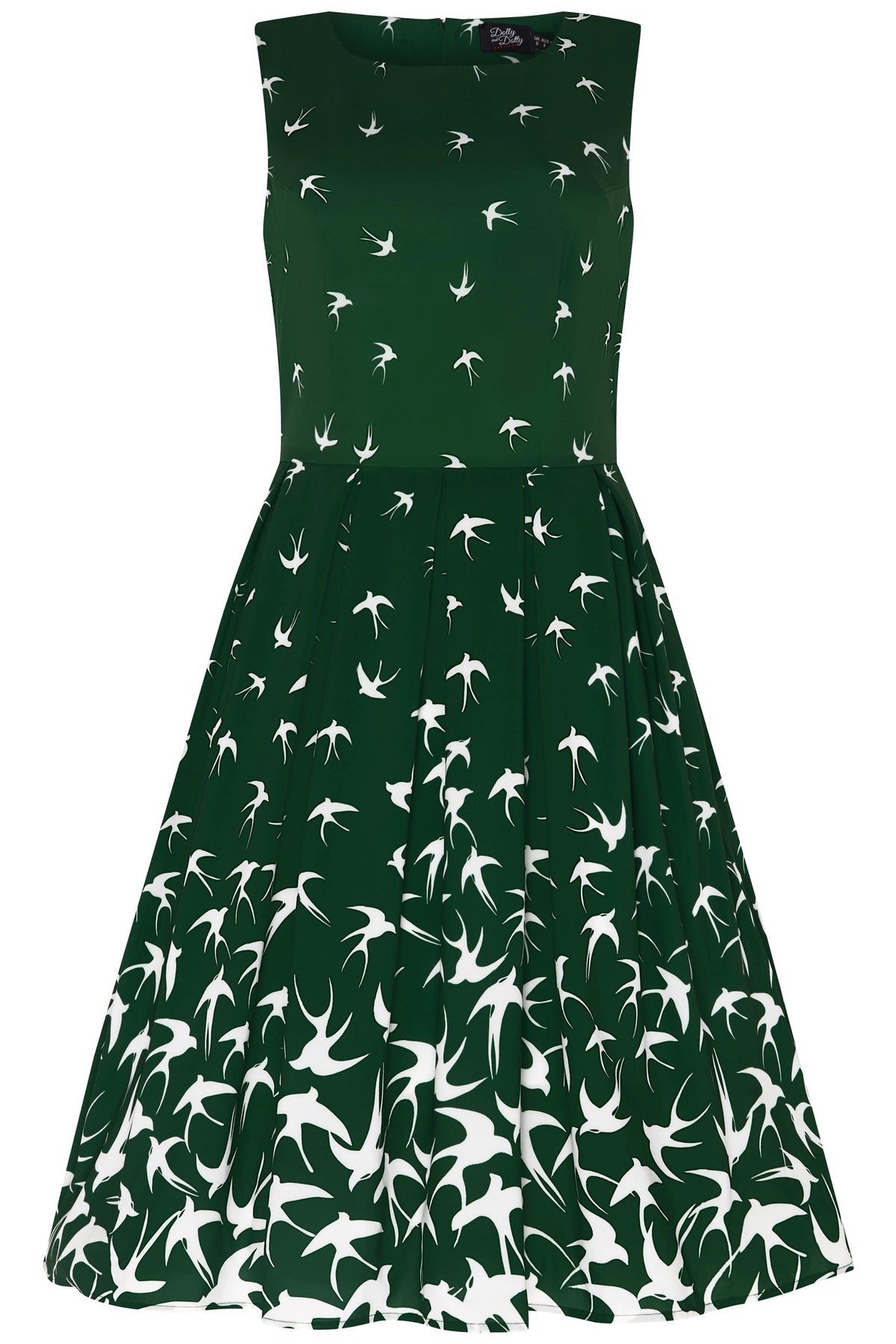 Annie Raising Bird Swing Dress in Green