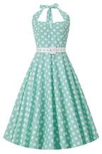 Daisy Mint Green Polka Dot Halter Dress