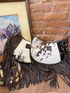 STS Ranchwear Classic Cowhide Fringe Nelly Genuine Leather Crossbody Purse STS35942