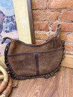 STS Ranchwear Classic Cowhide Fringe Nelly Genuine Leather Crossbody Purse STS35942