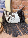 STS Ranchwear Classic Cowhide Fringe Nelly Genuine Leather Crossbody Purse STS35942