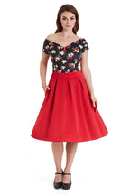 Lilian Off Shoulder Black Strawberry Top