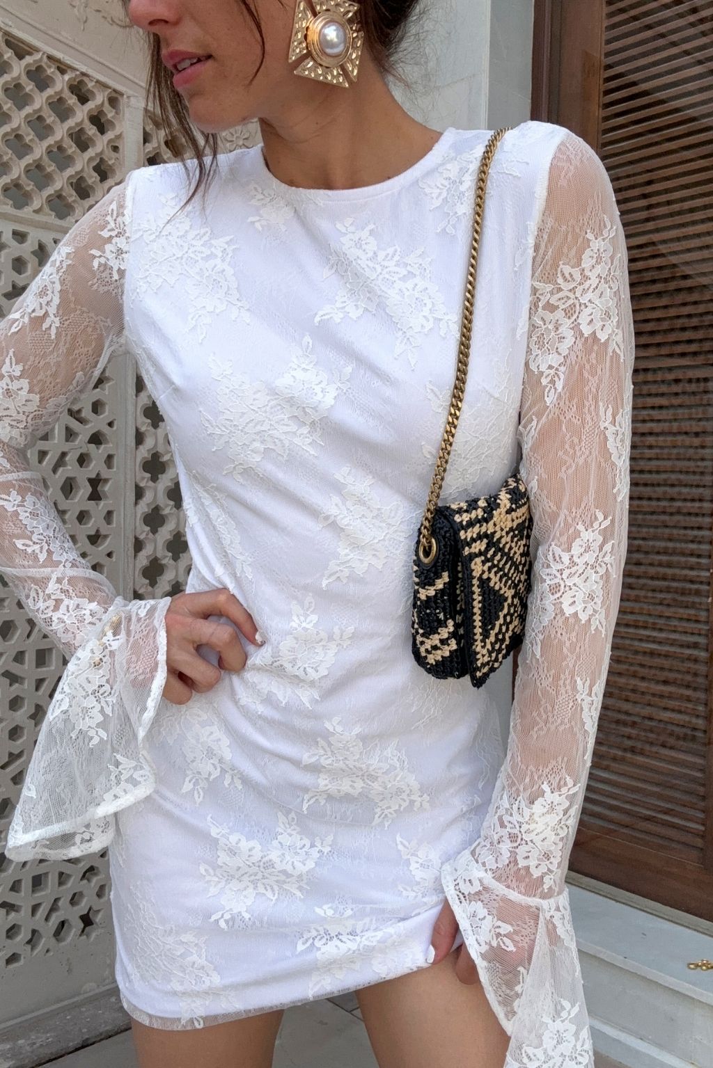 Primrose Long Sleeve Lace Mini Dress