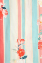 Amanda Pastel Floral & Striped Swing Dress