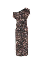 Rosalina Off Shoulder Dress in Animal Print