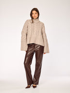 NOOR - Braid Sweater • Truffle