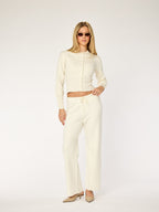 FAYE - Fitted Cardigan • Cream