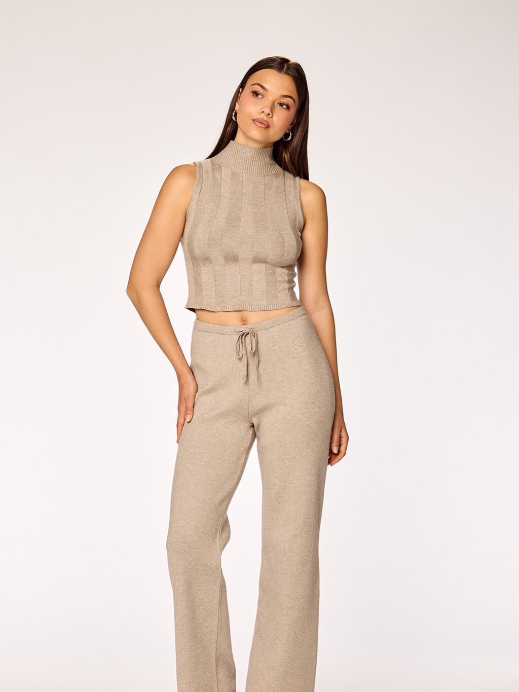 DRIFT - High Neck Top • Mushroom
