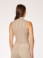 DRIFT - High Neck Top • Mushroom