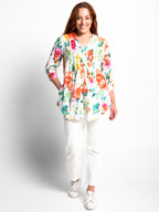 Palm Cove Top in White Garden