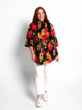 Eumundi Top in Black Poppies
