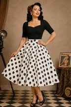 Anne Black Elbow-Sleeve Top