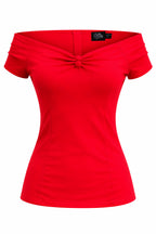 Lilian Red Off-Shoulder Top