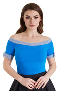 Layla Off Shoulder Blue Top