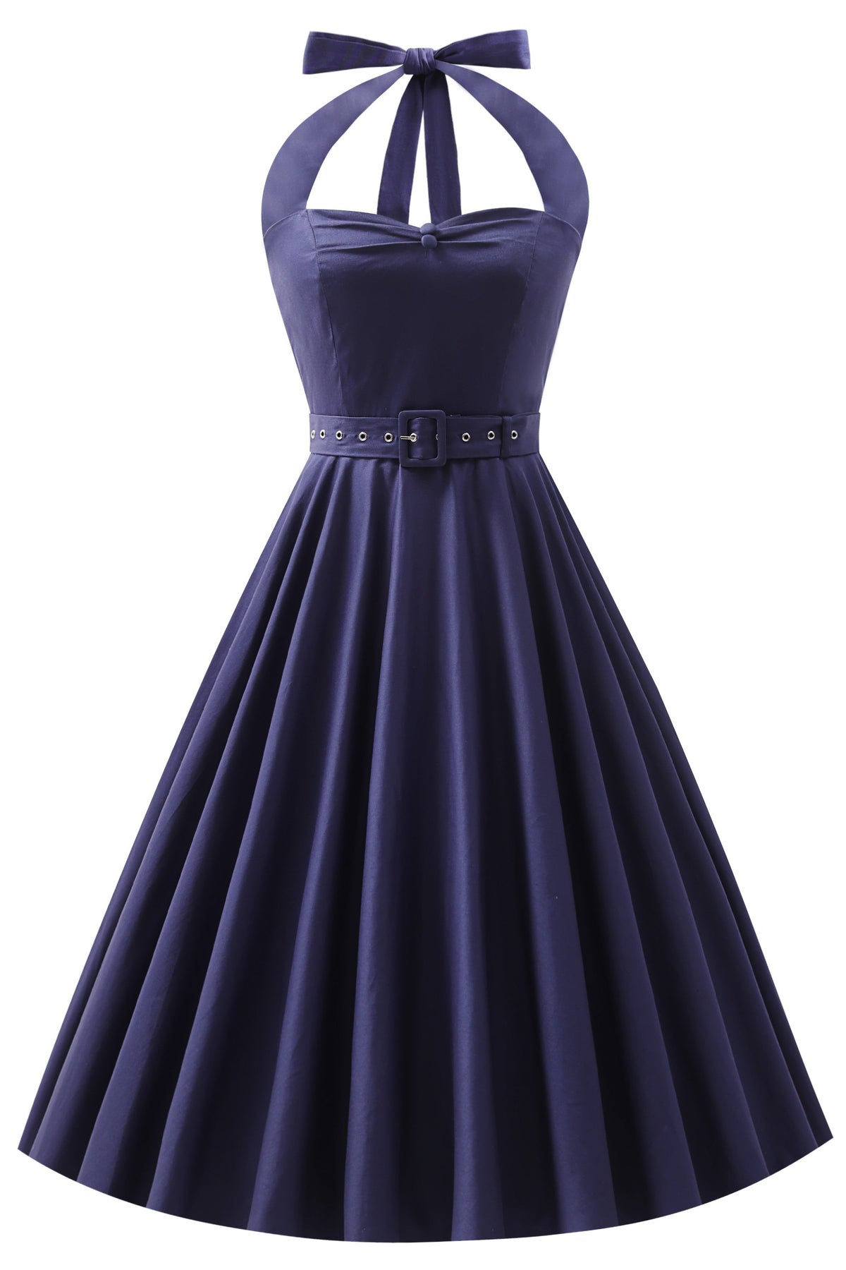 Daisy Navy Halter Dress