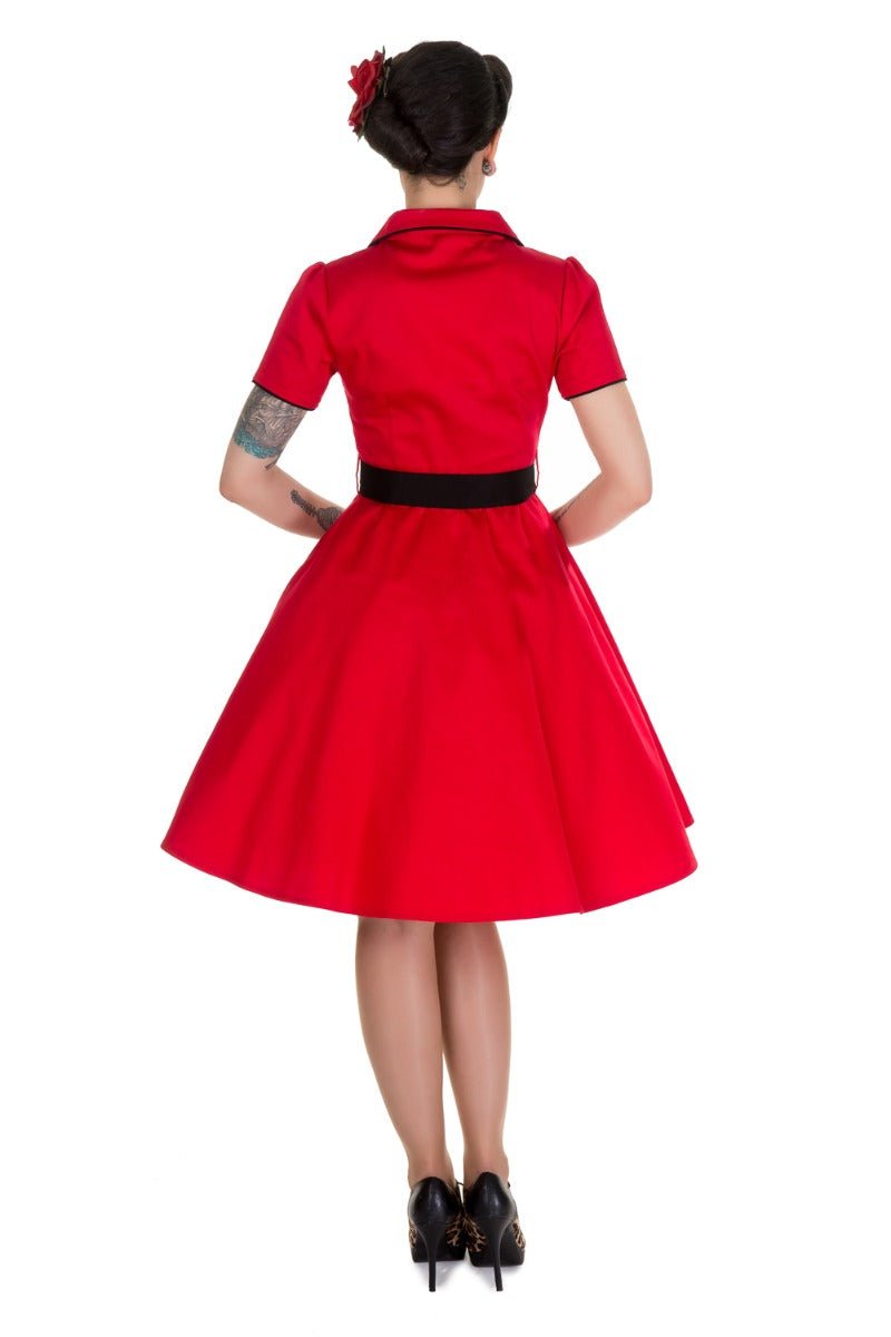 Penelope Rockabilly Red Shirt Dress