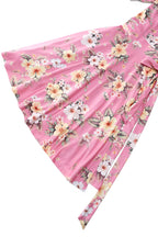 Matilda Pink Vintage Hibiscus Wrap Dress