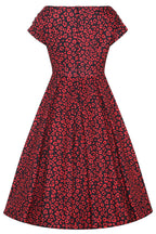 Lily Black & Red Cheetah Print Off Shoulder Dress